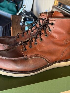 Men's Tan Leather Chukka Work Boots with Moc Toe *Closet Sweep* Offers Welcome